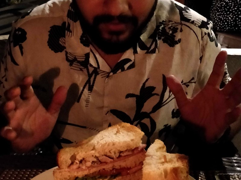 Jeet enjoying food